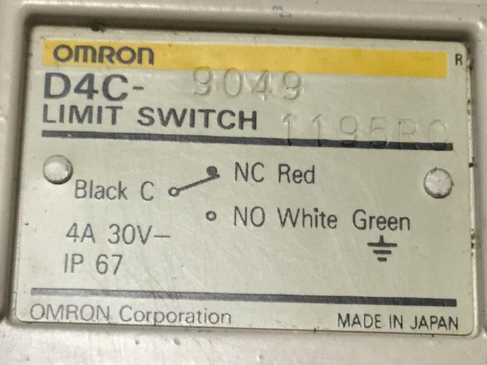 Used OMRON Limit Switch D4C-9049 #110521