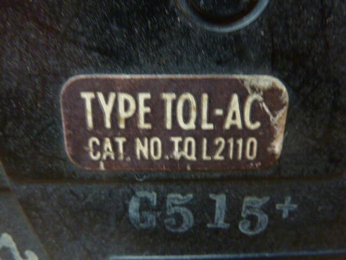 Used GENERAL ELECTRIC / GE 10 Amp Circuit Breaker TQL2110 #31354