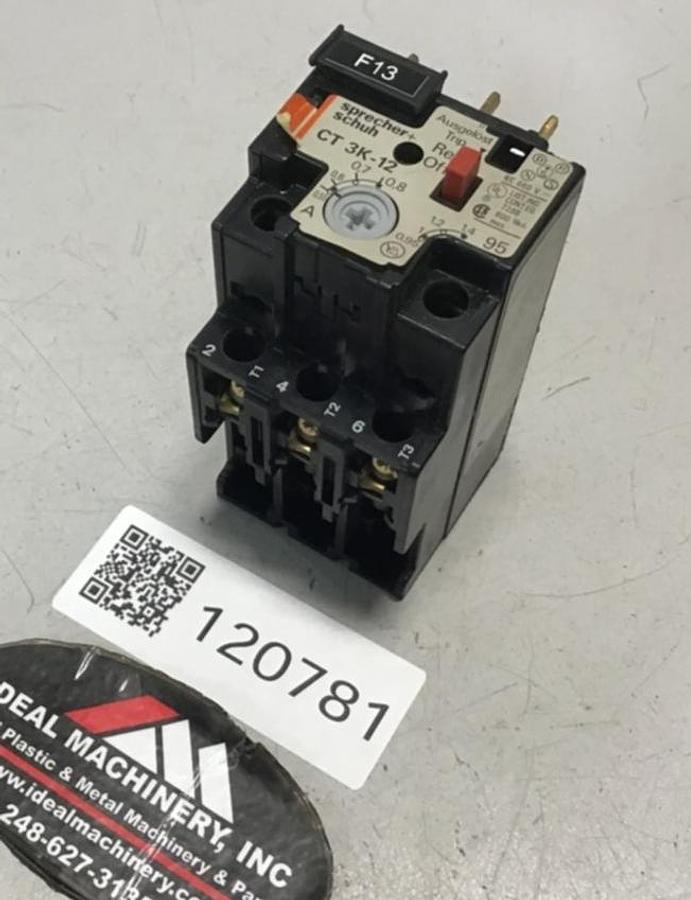 Used SPRECHER & SCHUH Overload Relay CT3K-12 USED