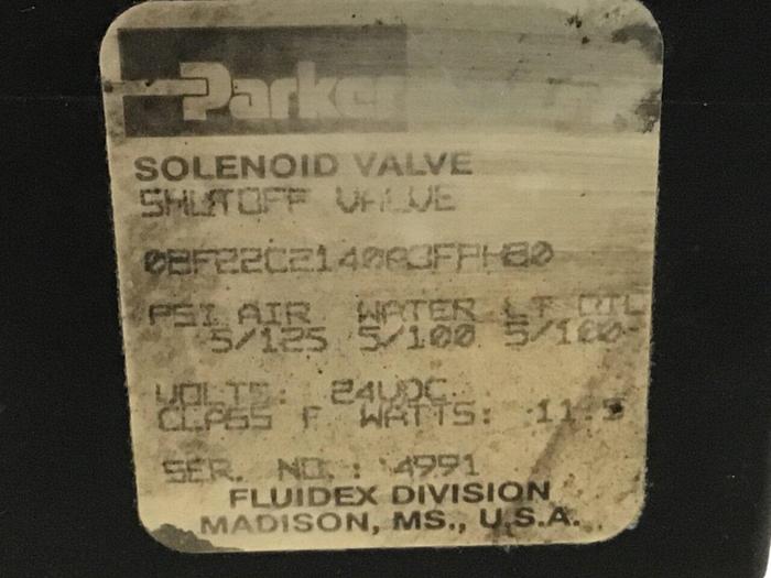 Used PARKER Solenoid Valve OBF22C214003FPHB0 #117226