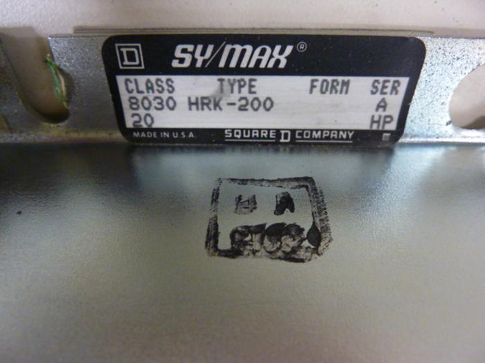 Used SQUARE D Slot Rack 8030-HRK-200 USED