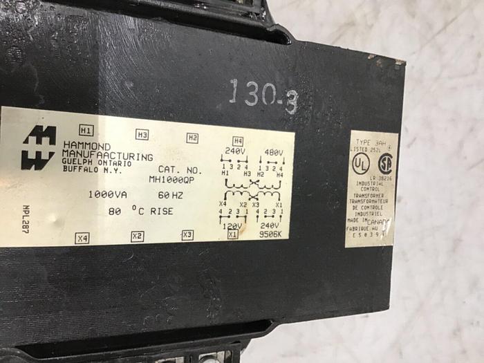 Used HAMMOND 1 kVA Transformer MH1000QP #130133