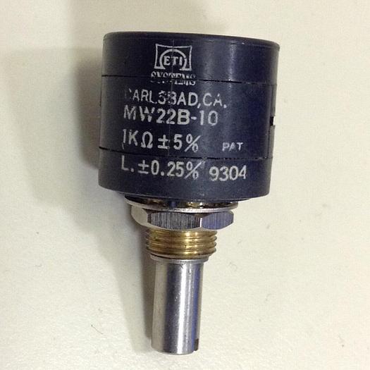 Used ETI SYSTEMS Potentiometer MW22B-10 #81818