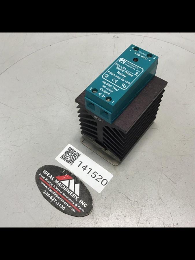 Used CONTINENTAL INDUSTRIES Solid State Relay RSDA-660-40-1D0 USED