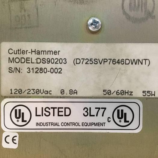 Used CUTLER HAMMER Industrial Computer D725SVP7646DWNT Used