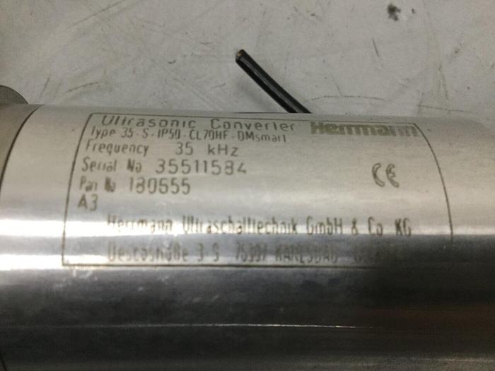 Used HERRMANN Ultrasonic Converter 35-S-IP50-CL70HF Used