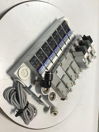 Used KOGANEI Manifold w/ Valves PBM7P-3W #120989