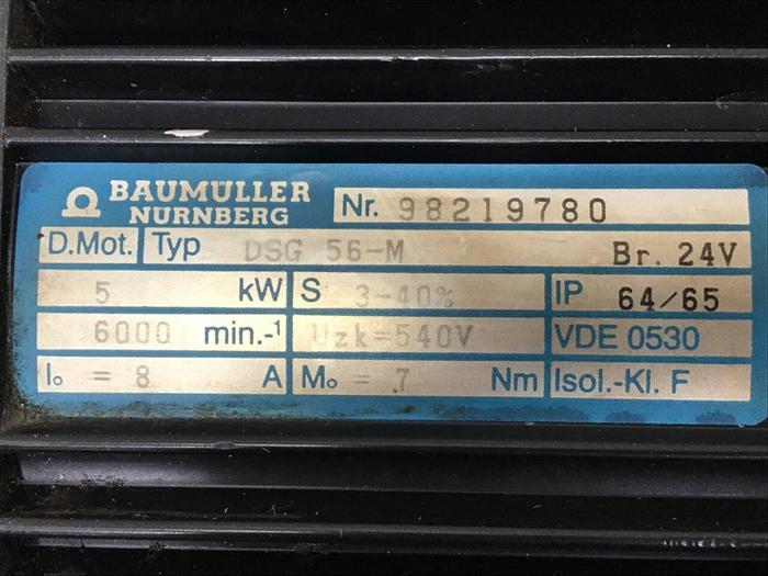 Used BAUMULLER Servo Motor DSG 56-M Used