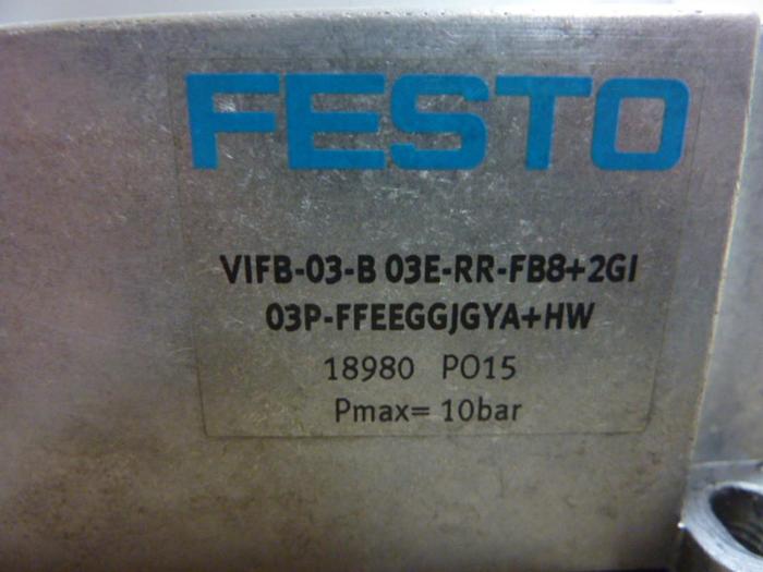 Used FESTO Control Block w/ Valves IFB8-03 #52735