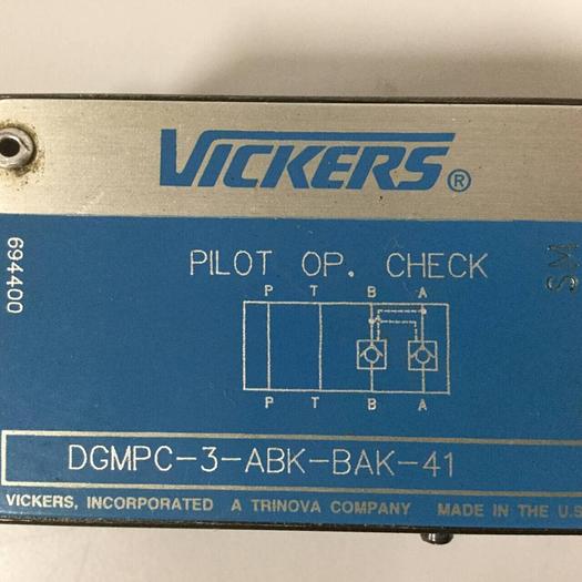 Used VICKERS Pilot Operated Check Valve DGMPC3ABKBAK41 #90607