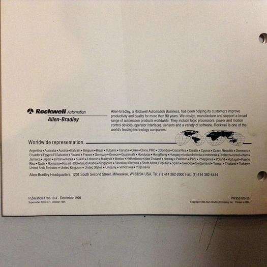 Used ALLEN BRADLEY Quick Start 1785-10.4 #70849