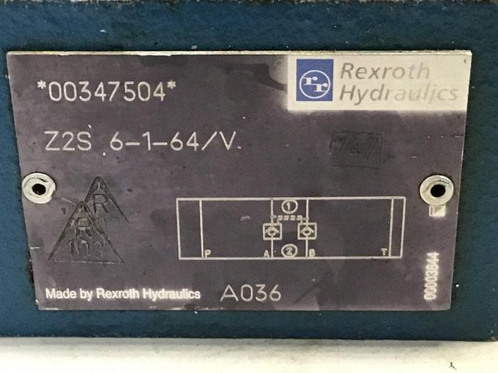 Used MANNESMANN REXROTH Valve Z2S6164V #126852