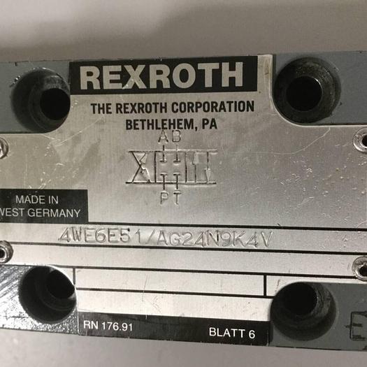 Used REXROTH Valve 4WE6E51AG24N9K4V #90385