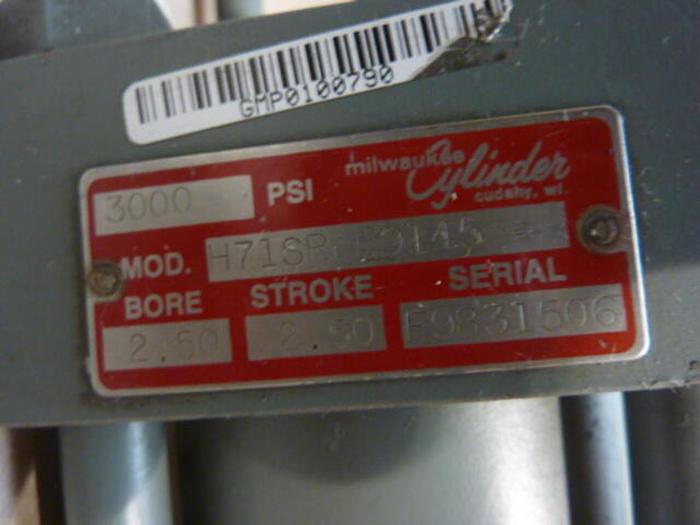Used MILWAUKEE CYLINDER Hydraulic Cylinder H71SR B9145 #32691