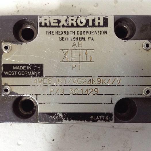 Used REXROTH Valve 4WE6J51AG24N9K4V #89803