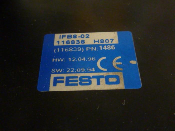 Used FESTO Control Block / Valve Terminal IFB8-02 #52682