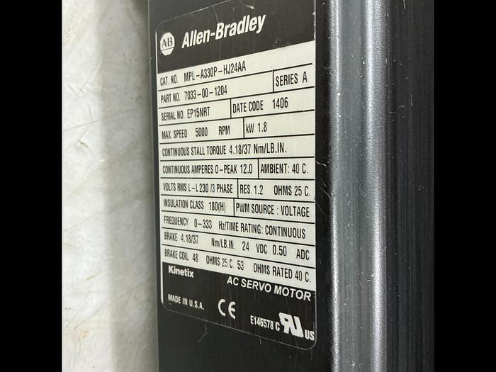 Used ALLEN BRADLEY  MPL-A330P-HJ24AA