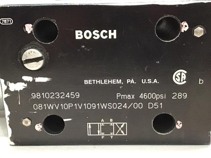 Used BOSCH Valve 9810232459 081WV10P1V1091WS024/00D51 Used