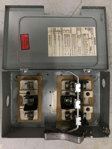 Used SIEMENS 30 Amp Disconnect Switch F351 #127039