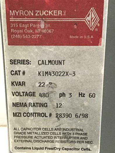 Used CALMOUNT Power Capacitor KIM43022X-3 USED