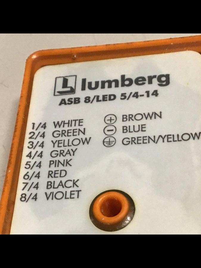 Used LUMBERG Distribution Box ASB 8/LED 5/4-14 USED
