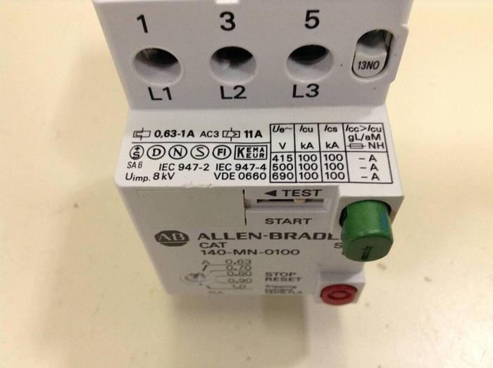 Used ALLEN BRADLEY Manual Motor Starter 140-MN-0100 SER C #79598