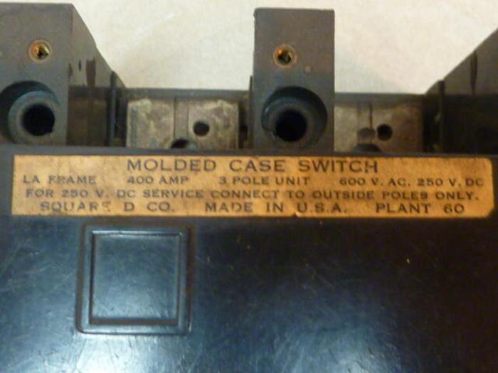 Used SQUARE D 400 Amp Circuit Breaker LAL36000 #29479