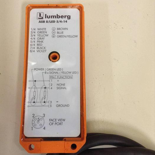 Used LUMBERG Distribution Box ASB 8/LED 5/4-14 #81186