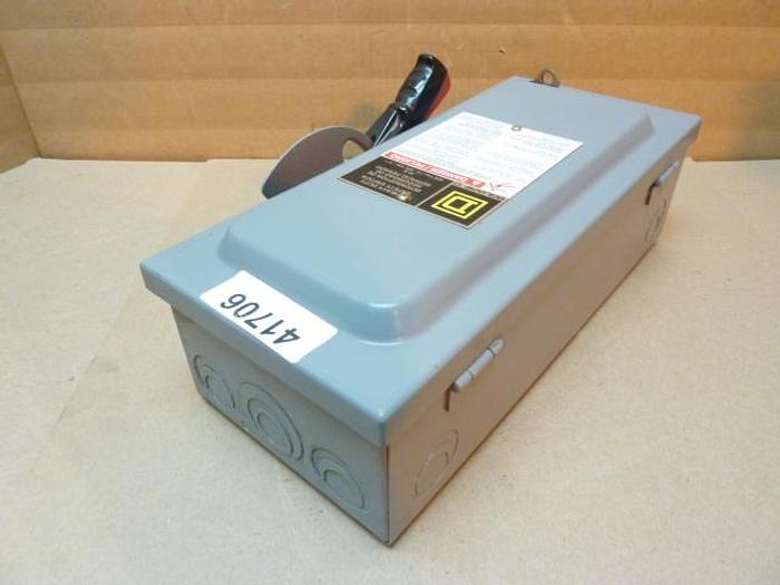 Used SQUARE D 30 Amp Safety Disconnect Switch H361 E1 Used