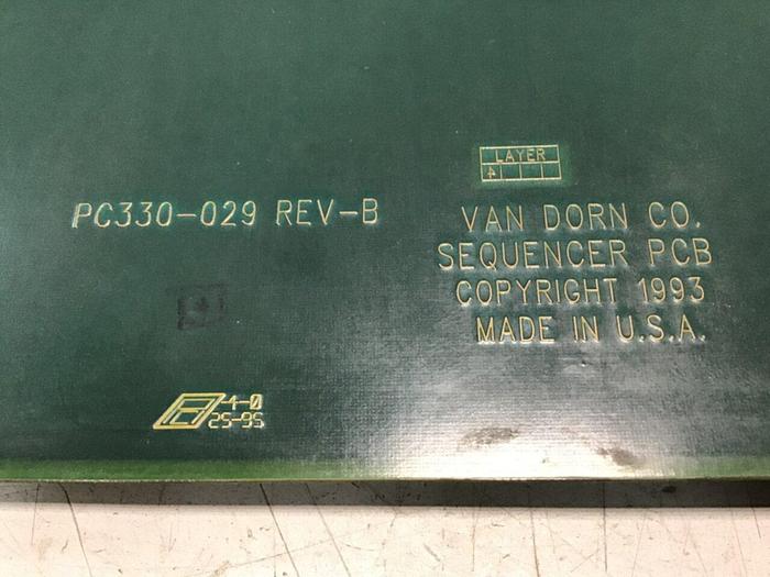 Used VAN DORN Sequencer Circuit Board PC330-029 330-029 Used
