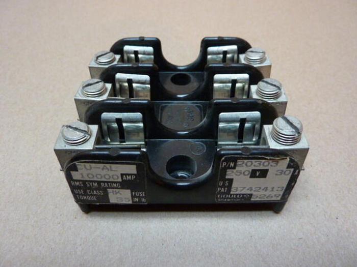 Used GOULD 30 Amp Fuse Holder 20303 #30087