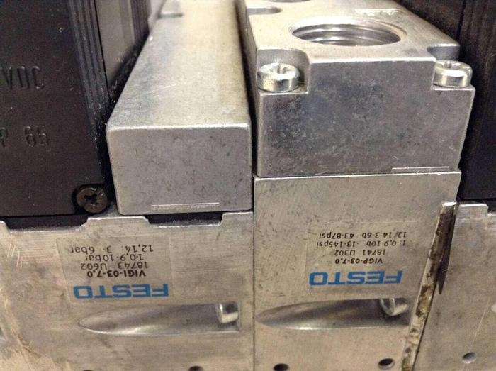 Used FESTO Control Block w/ Valves IMP2-03-1 #70459