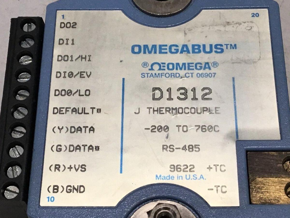 Used OMEGA J Thermocouple D1312 Used #126774