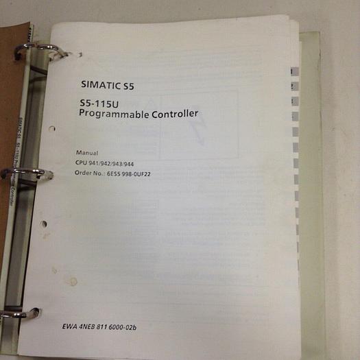 Used SIEMENS Simatic S5 Manual 6ES5 998-0UF22 #70961