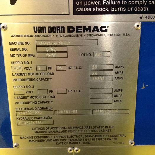 Used 2000 NEWBURY 80VTCR4 INJECTION MOLDING MACHINE USED