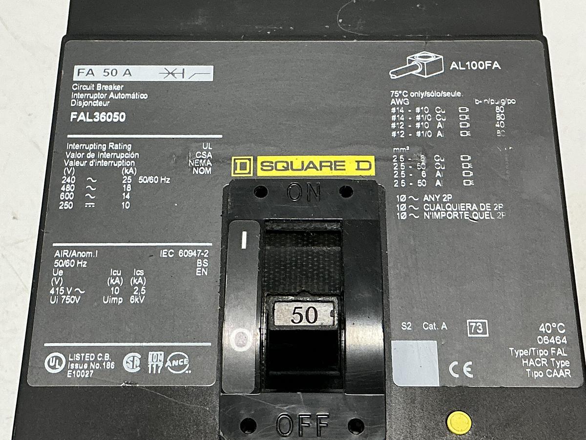 Used SQUARE D FAL36050