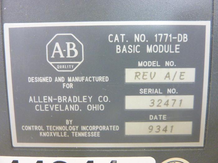 Used ALLEN BRADLEY I/O Module 1771-DB #63396