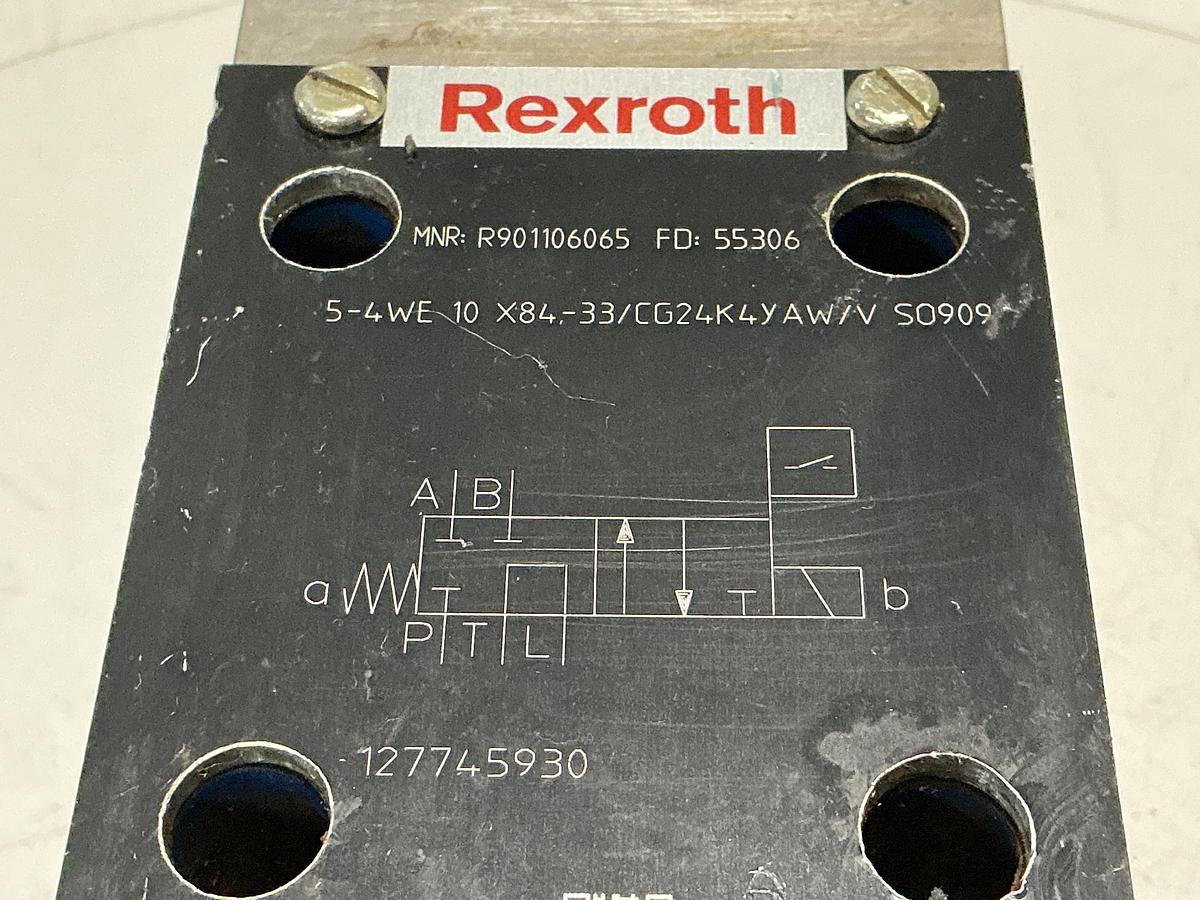 Used REXROTH 5-4WE 10X84-33/CG24K4YAW/V S0909