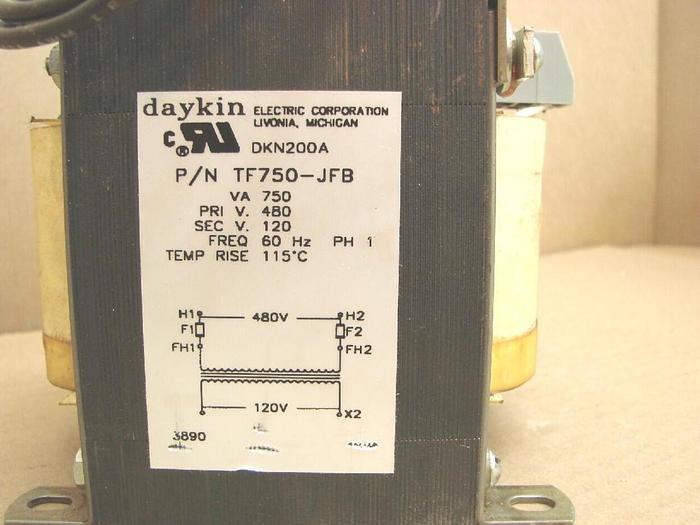 Used DAYKIN 0.75 kVA Transformer TF750-JFB #13395