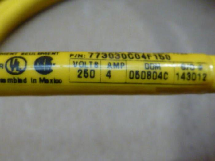 Used BRAD HARRISON / WOODHEAD Cable 773030C04F150 #29791