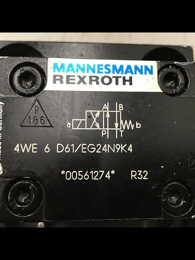 Used REXROTH 4WE6D61EG24N9K4 & Base Valve Used #141457