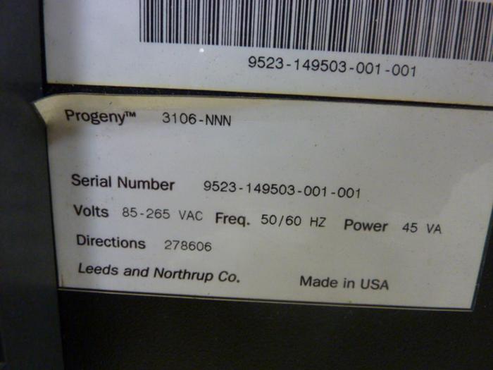 Used LEEDS & NORTHRUP Oxygen Monitor Transmitter 3106-NNN #49385