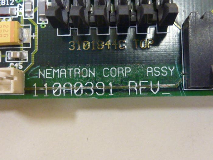 Used NEMATRON CORP Circuit Board 110A0391 #60884
