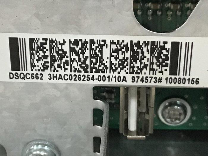 Used ABB Power Distribution DSQC 662 3HAC02654-001/10A #127374