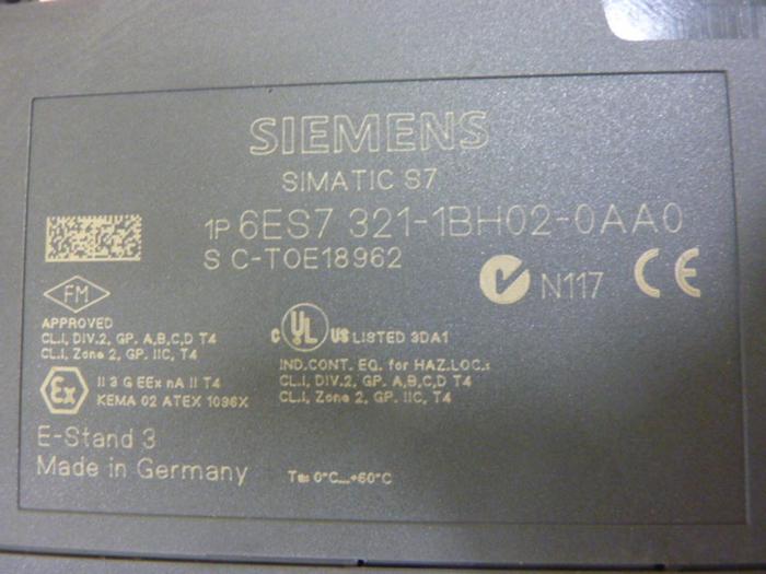 Used SIEMENS Input Module 6ES7 321-1BH02-0AA0 #46322
