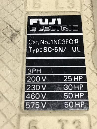 Used FUJI ELECTRIC Contactor SC-5N/UL 1NC3F0 #141375