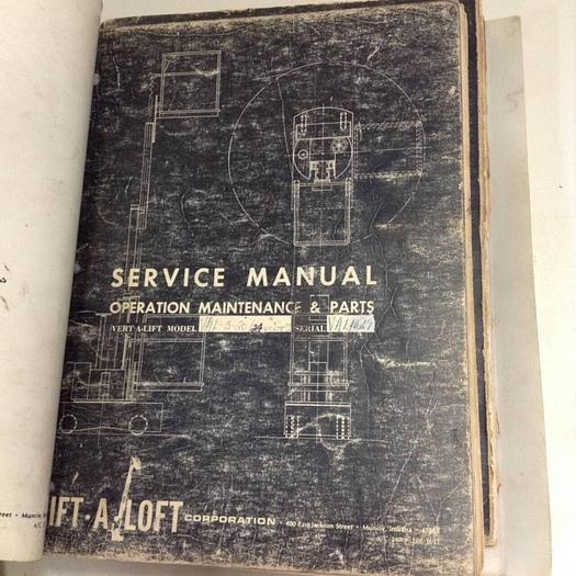 Used LIFT A LOFT Service Manual 55-24.0 #70995
