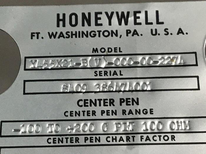 Used HONEYWELL Chart Recorder Y455X21-B(V)-000-00-2274 #120367
