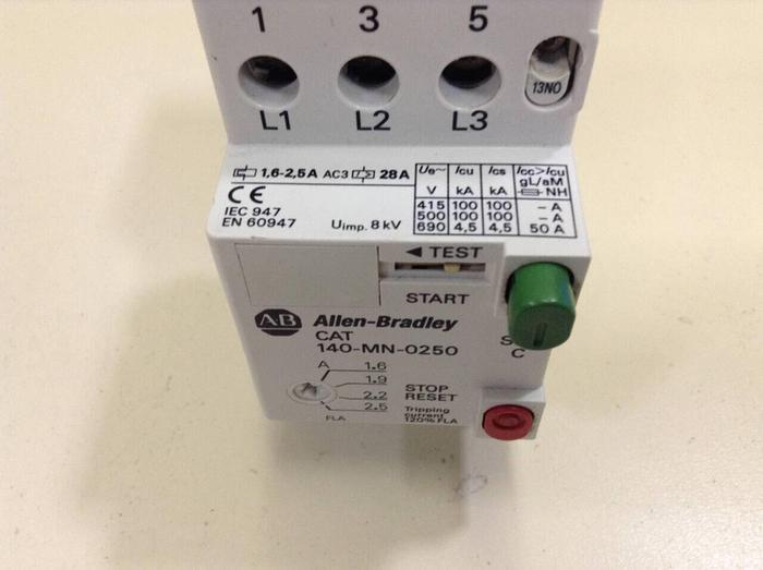 Used ALLEN BRADLEY Manual Motor Starter 140-MN-0250 SER C #79586