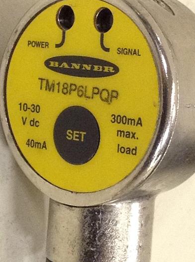 Used BANNER ENGINEERING Photo Electric Sensor TM18P6LPQP #70311